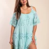 Abito con Pizzo Florida, Menta