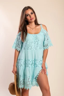 Abito con Pizzo Florida, Menta