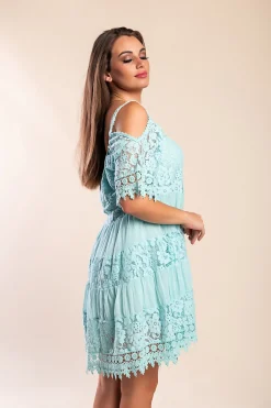Abito con Pizzo Florida, Menta