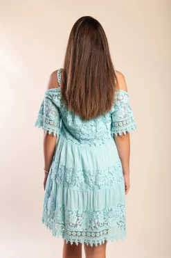 Abito con Pizzo Florida, Menta