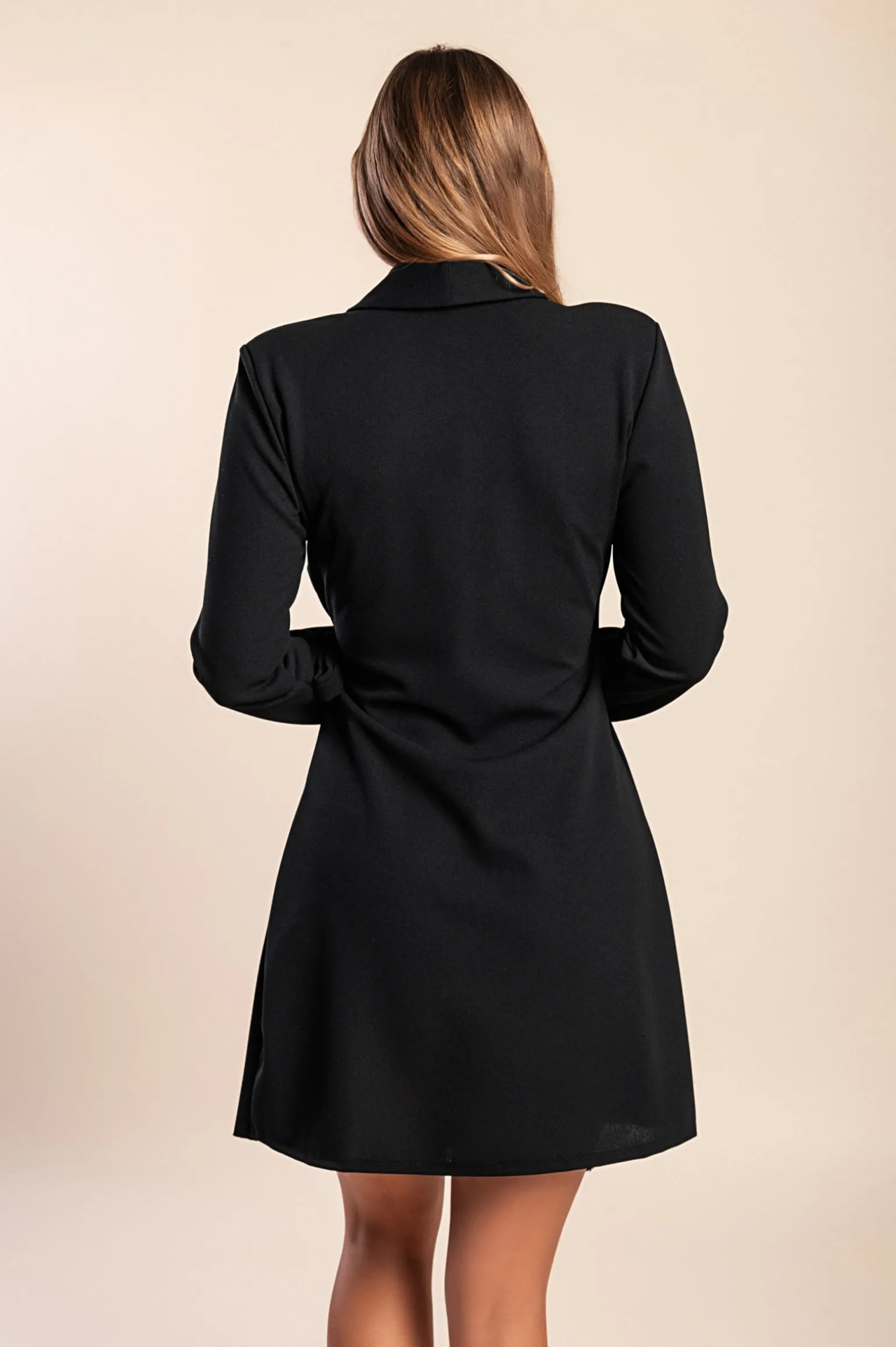 Abito elegante a chiusura ad incrocio Denver, nero