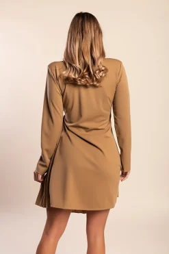 ​A​bito elegante ​a chiusura ad incrocio Denver​, marrone chiaro