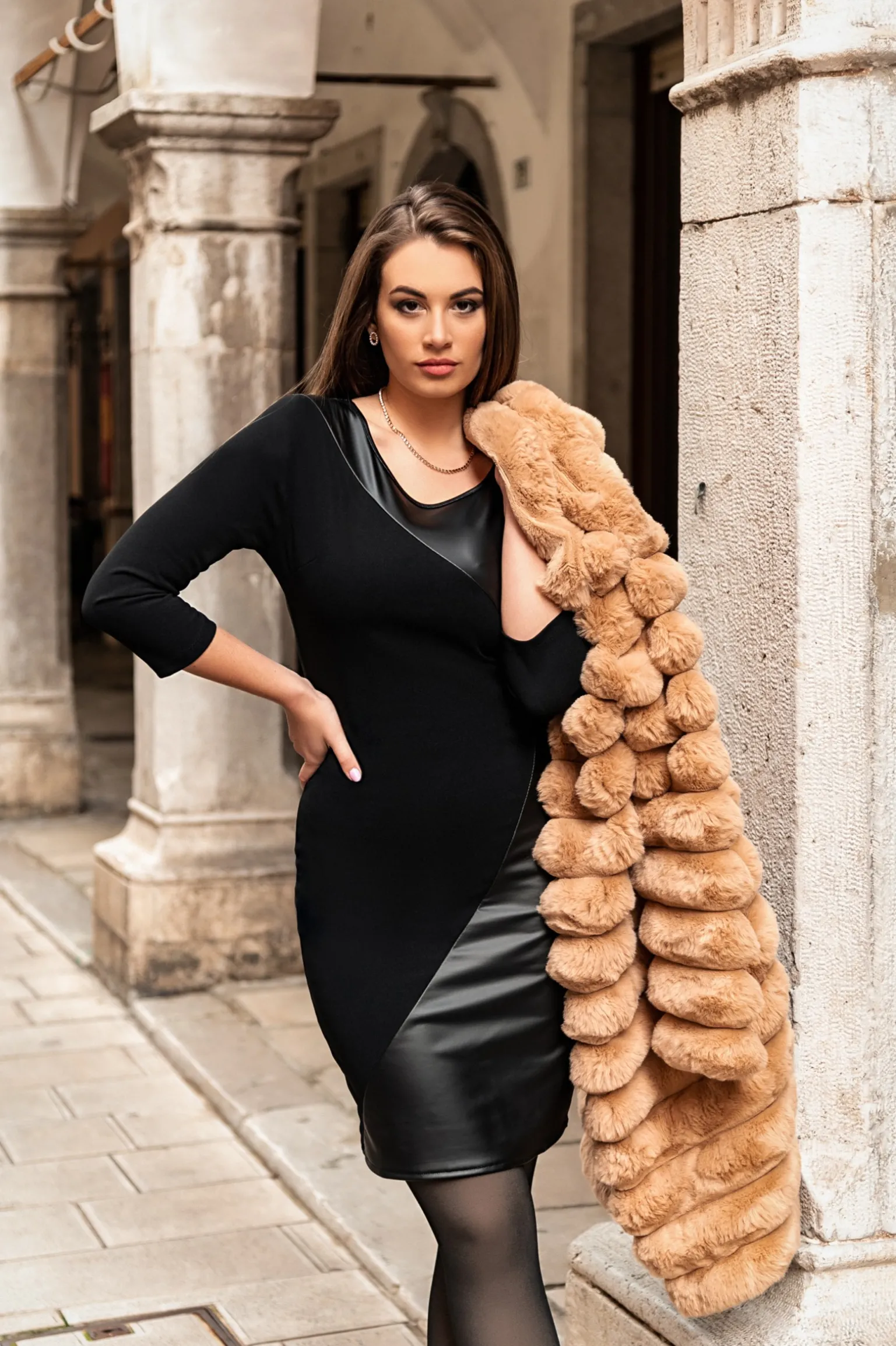 Abito elegante Ginesa, nero