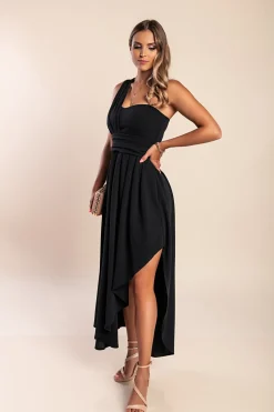 Abito lungo elegante, nero