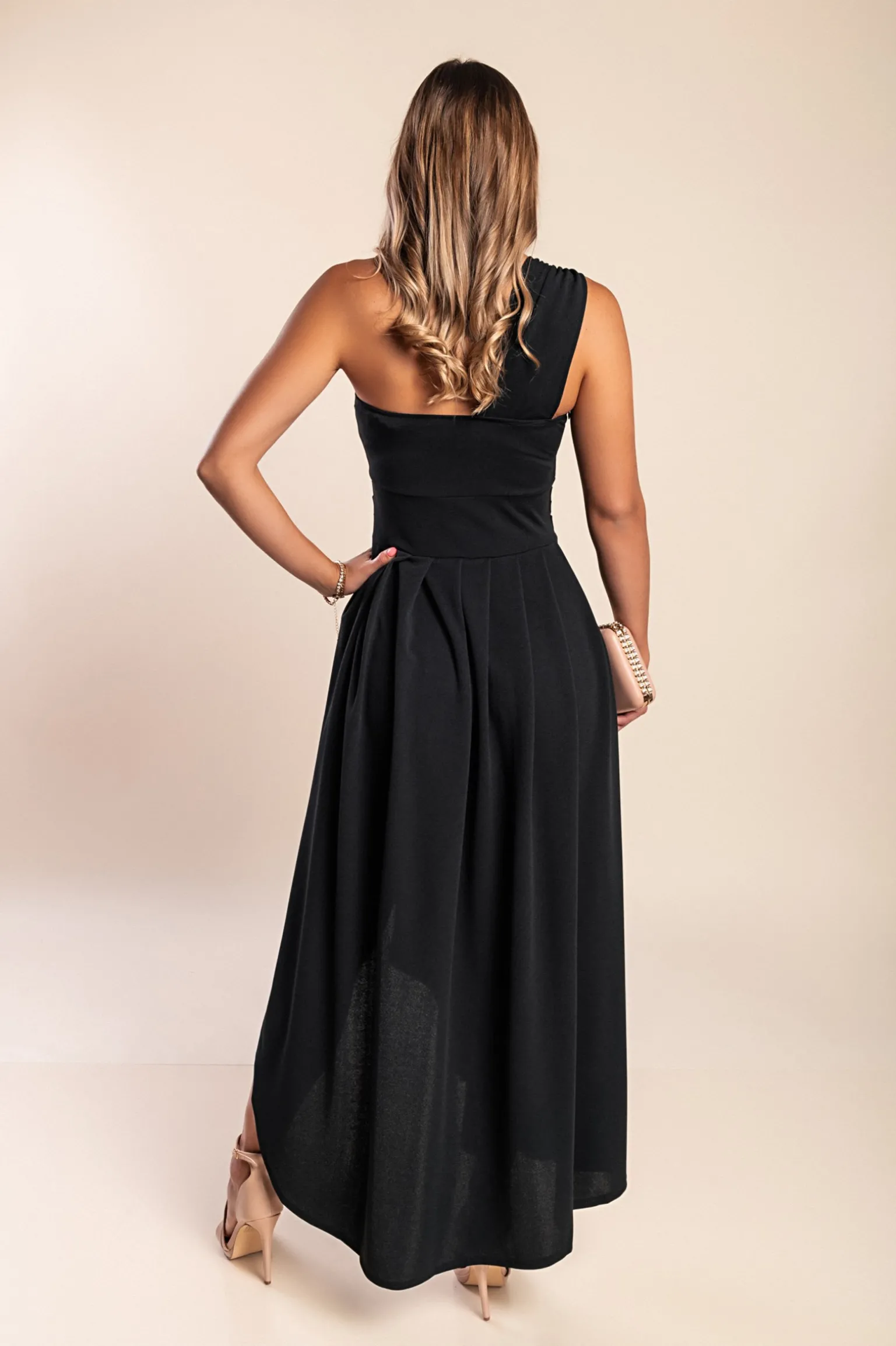 Abito lungo elegante, nero