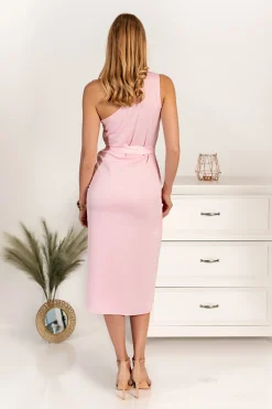 Abito midi asimmetrico  Lavisa, rosa chiaro
