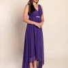Abito midi elegante Graciana, viola
