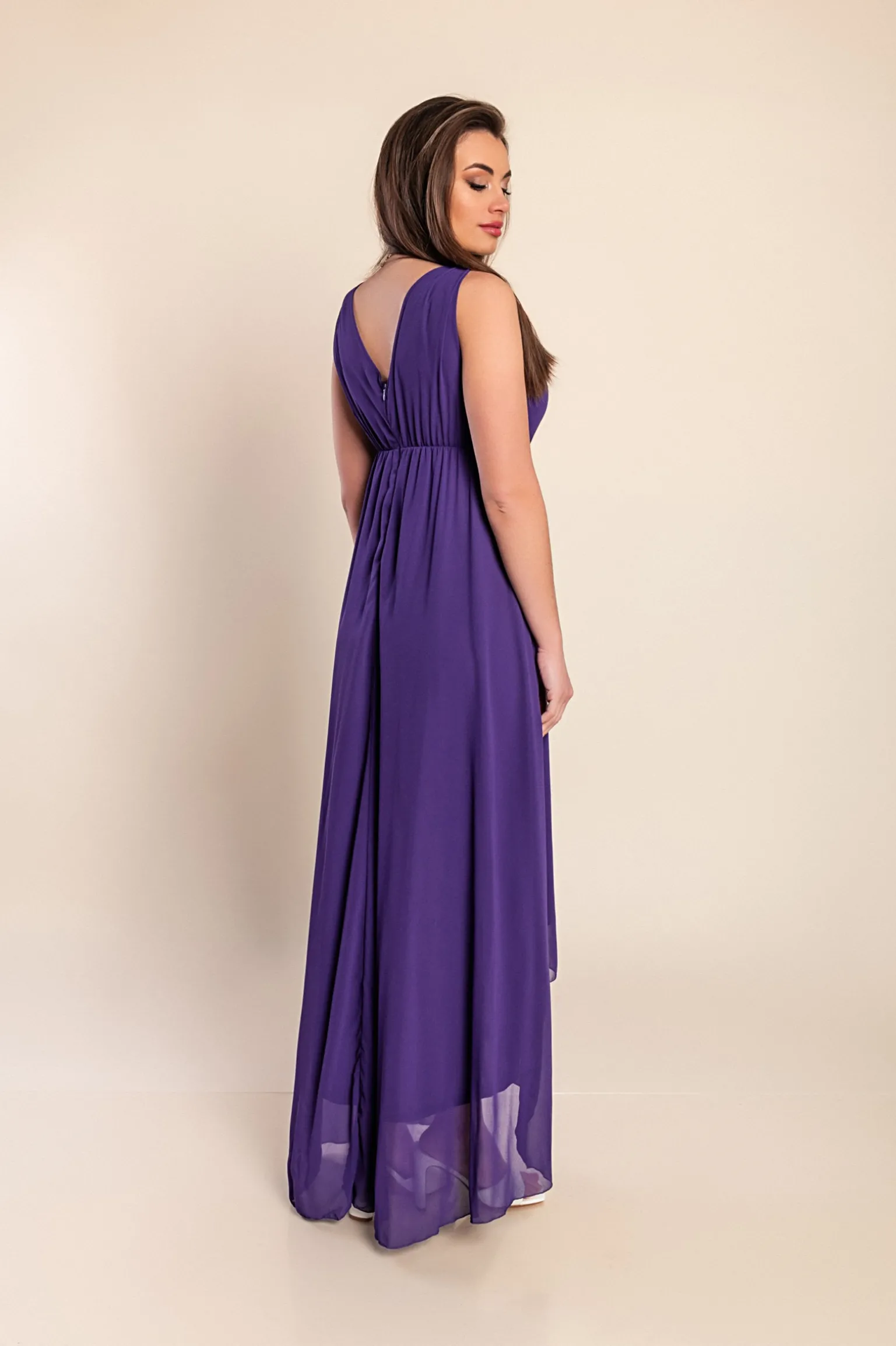 Abito midi elegante Graciana, viola