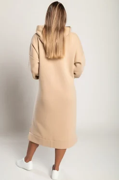 Abito midi in cotone, 18662, beige