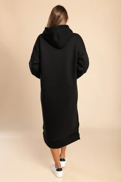Abito midi in cotone, 18662, nero