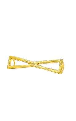 Accessorio per scarpa a forma di fiocco, colore oro