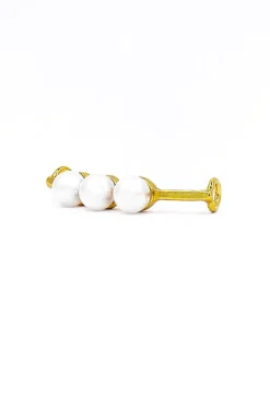 Accessorio per scarpe con perle decorative, colore oro