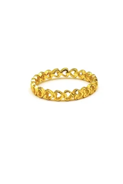 Anello composto da mini cuori, ART1024, colore oro