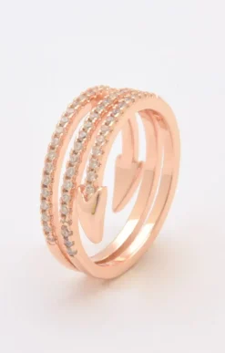 Anello elegante, ART598, oro rosa