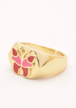 Anello elegante, colore rosso