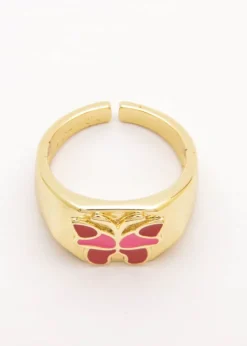 Anello elegante, colore rosso