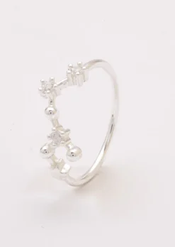 Anello in argento con strass, ART494 - TAURUS, colore argento