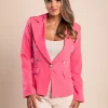 Blazer con colletto classico, fucsia