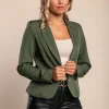 Blazer con colletto classico Softina, oliva