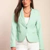 Blazer con colletto classico Softina, menta