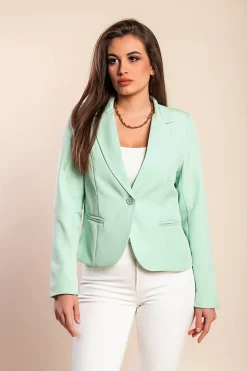 Blazer con colletto classico Softina, menta