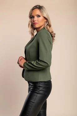 Blazer con colletto classico Softina, oliva