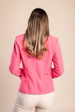 Blazer con colletto classico, fucsia