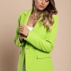 Blazer con collo classico, verde