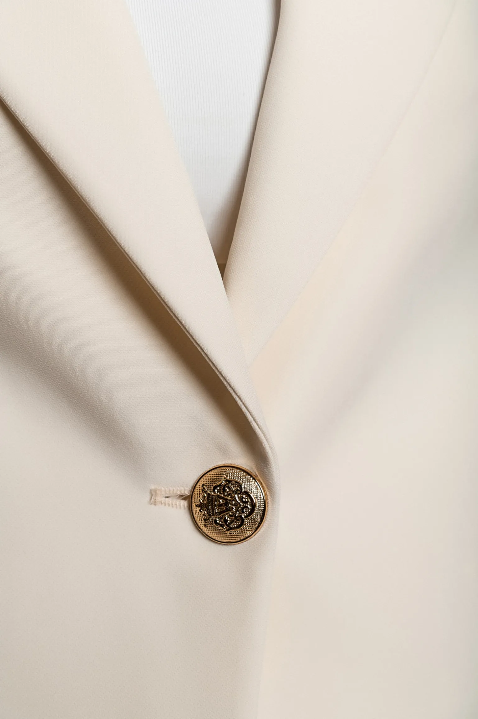 Blazer con collo classico, beige