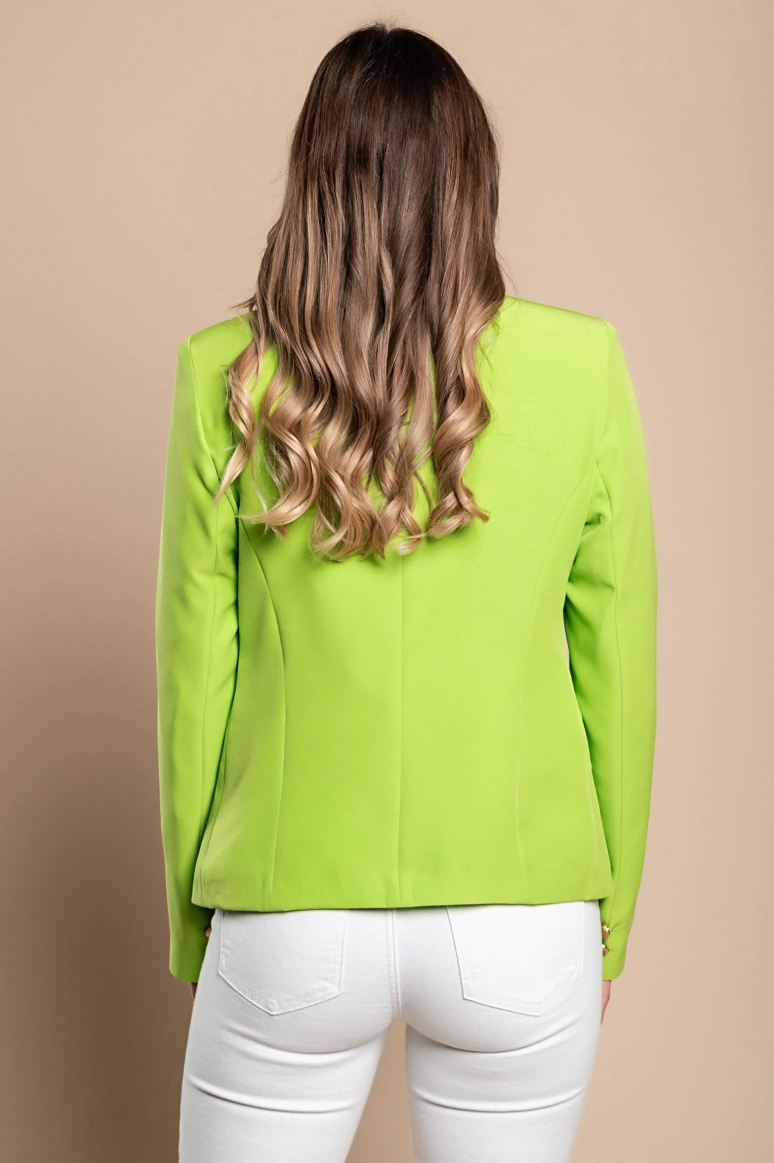Blazer con collo classico, verde