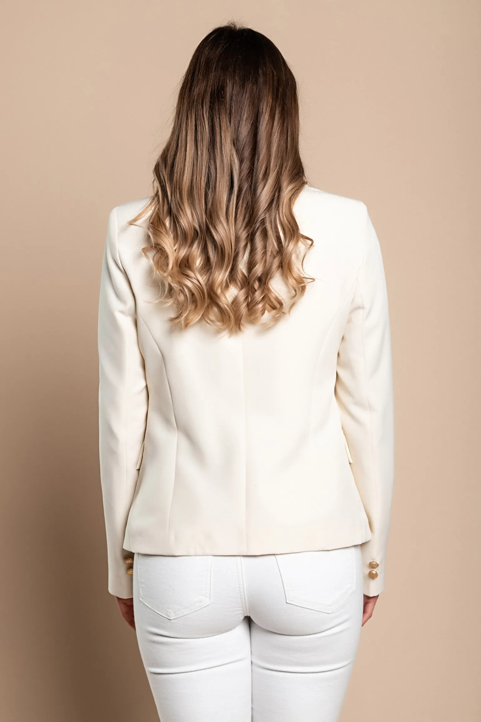 Blazer con collo classico, beige