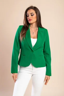 Blazer con scollo classico Softina, verde