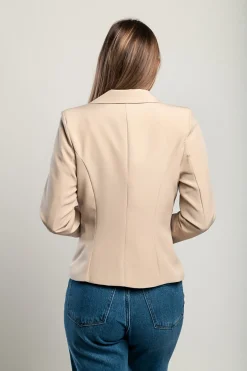 Blazer con scollo classico Softina, beige