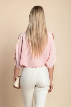 Blusa elegante ampia con scollo a