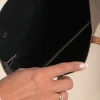 Borsa a mano con stampa, marrone