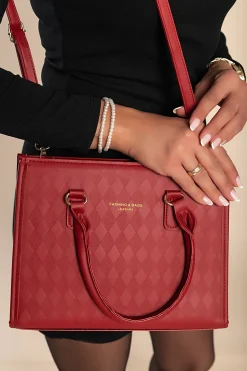 Borsa a mano elegante, bordeaux