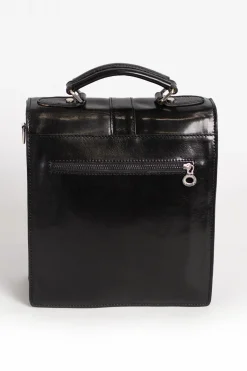 Borsa in pelle naturale Afrodita, nera