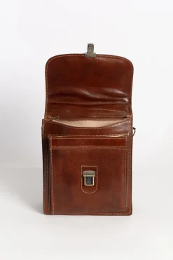 Borsa in pelle naturale Afrodita, marrone