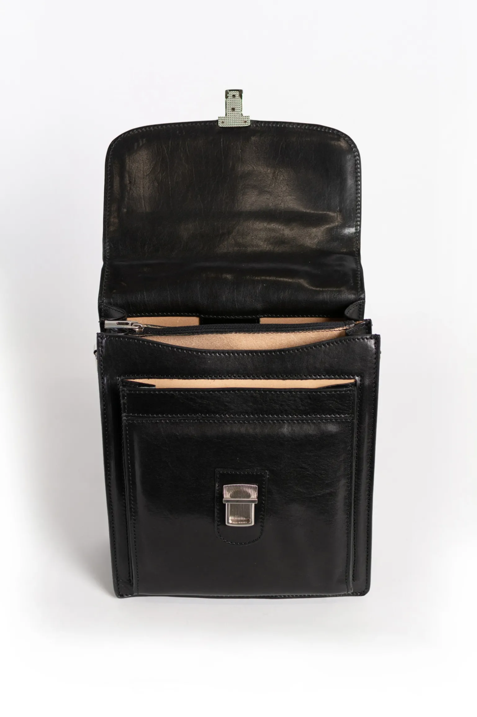 Borsa in pelle naturale Afrodita, nera