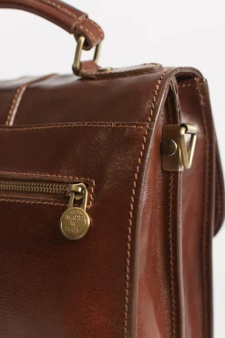 Borsa in pelle naturale Afrodita, marrone
