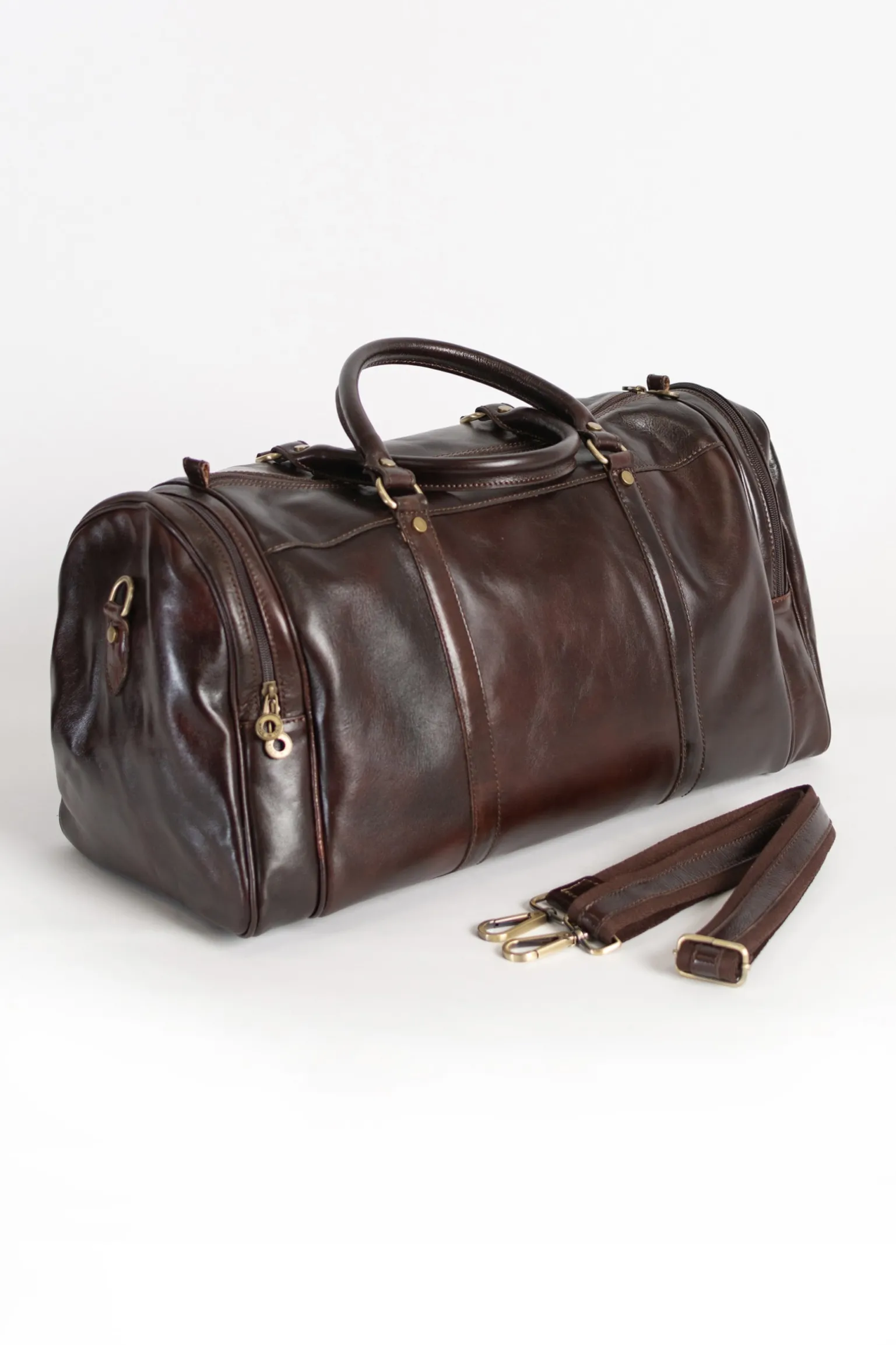Borsa in vera pelle Ava, marrone