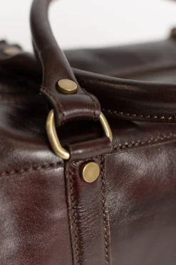 Borsa in vera pelle Ava, marrone