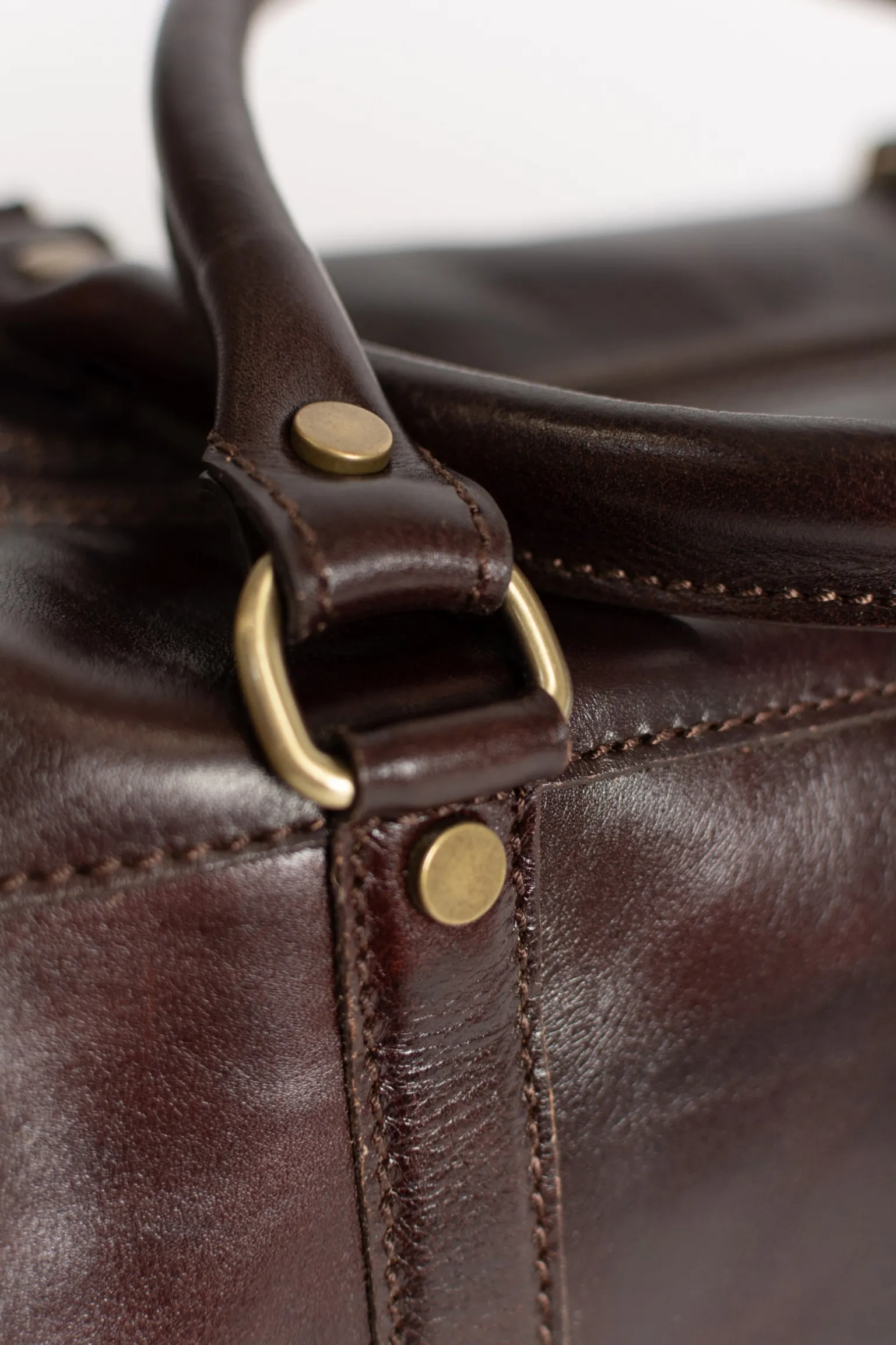Borsa in vera pelle Ava, marrone