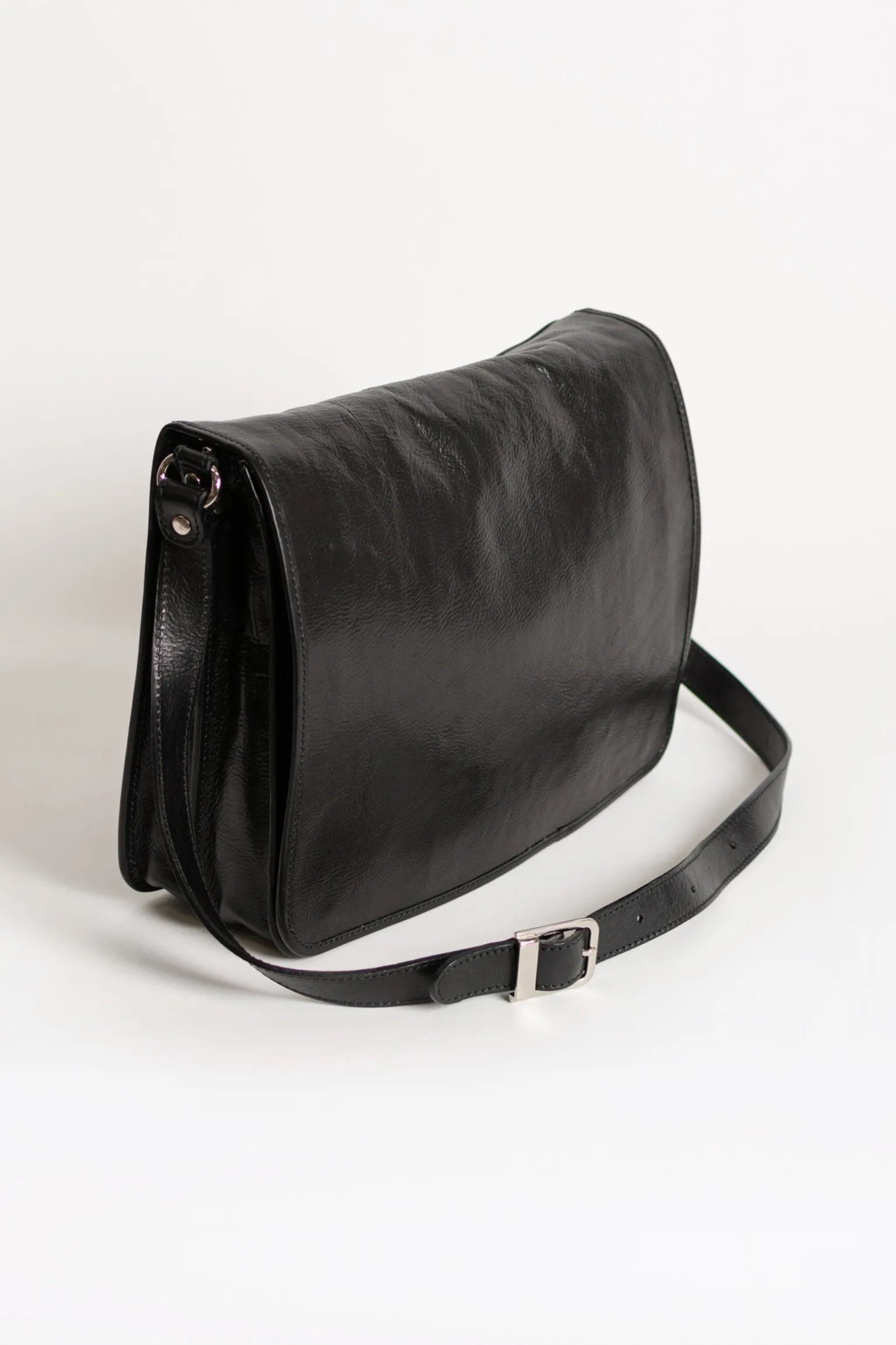 Borsa in vera pelle Silba, nera