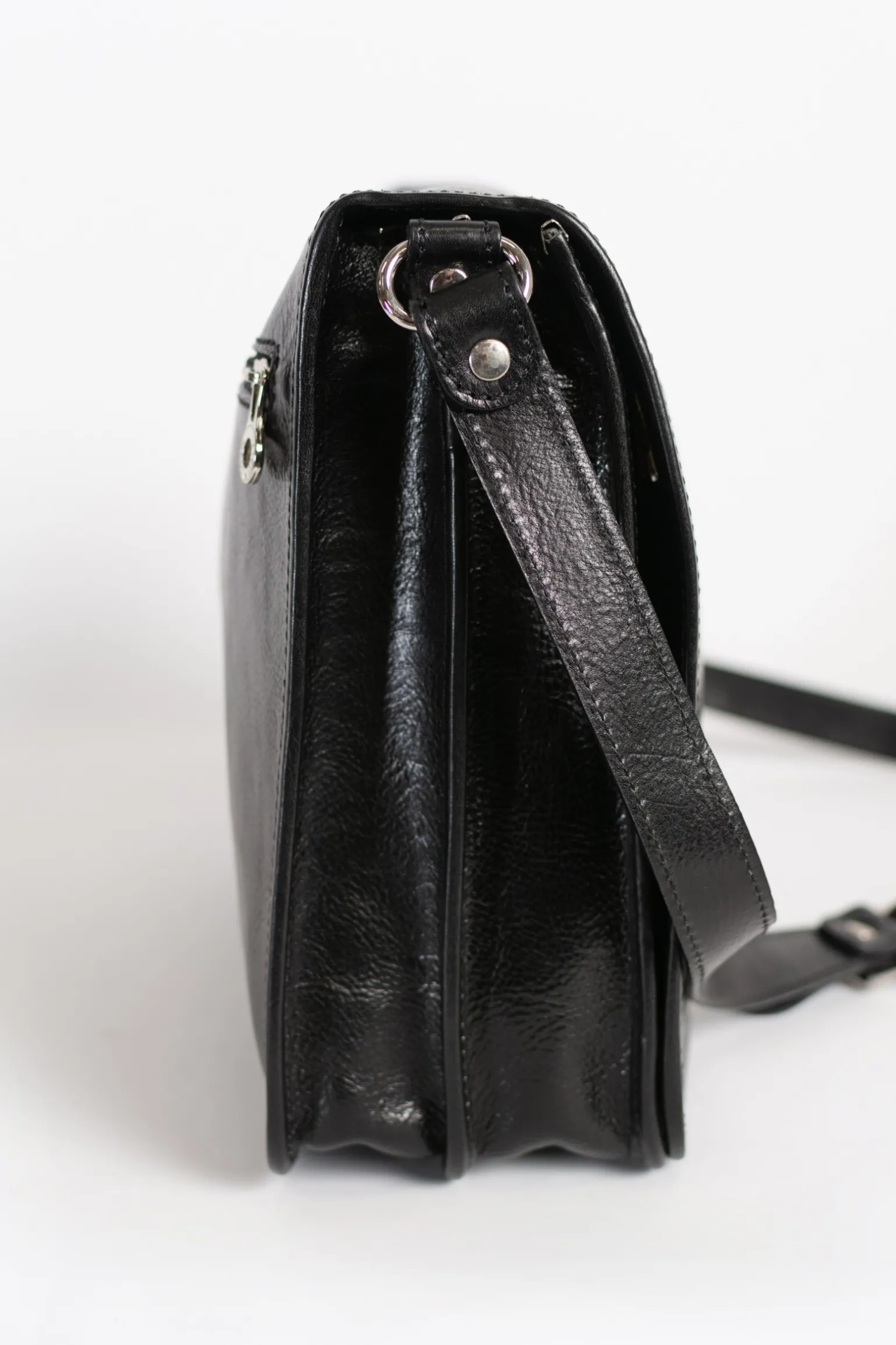 Borsa in vera pelle Silba, nera