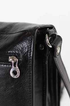 Borsa in vera pelle Silba, nera