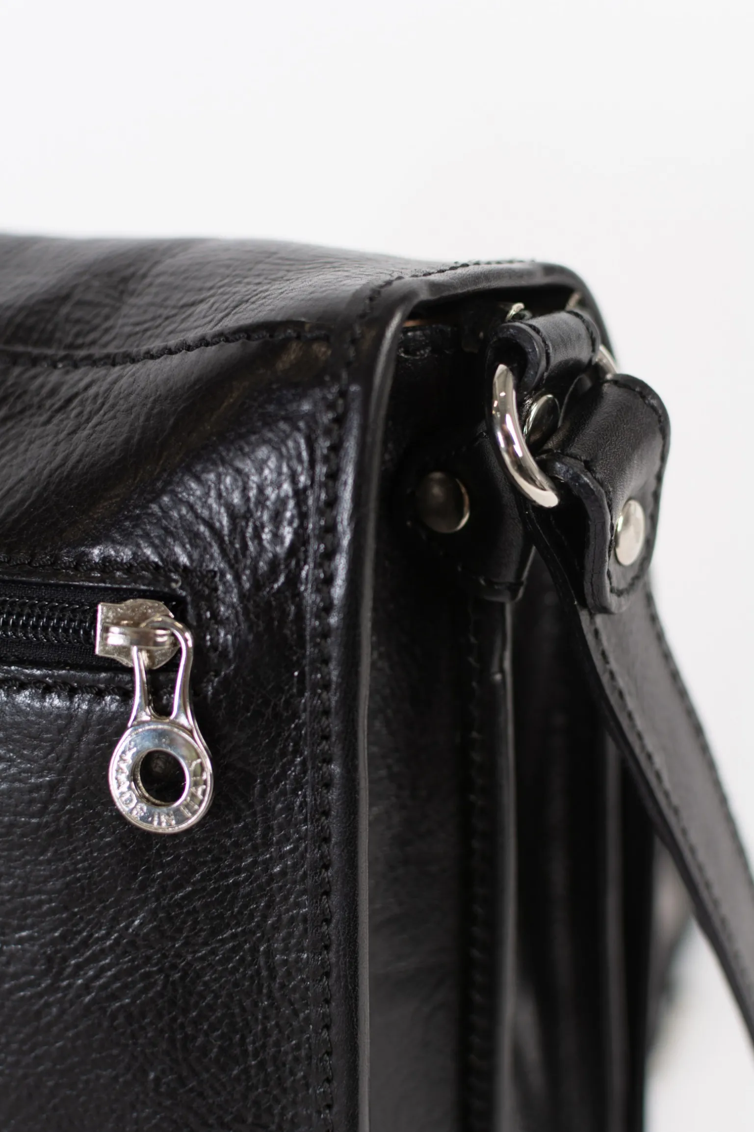 Borsa in vera pelle Silba, nera