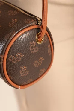 Borsa piccola con stampa, marrone
