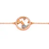 Bracciale con pendente, CAPRICORNO, oro rosa