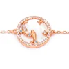 Bracciale con pendente, PESCI, oro rosa